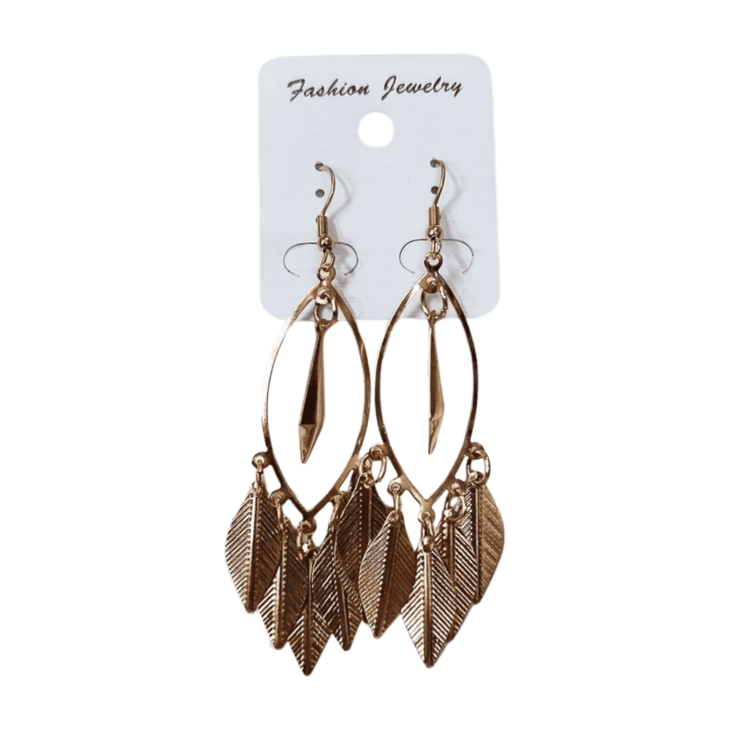 Gold-Plated Chandelier Drop Earrings, 7.5 cm Length, Cascading Spiral Disc Design with Fish Hook Closure e05