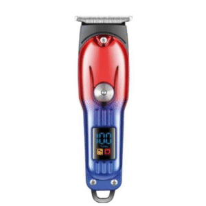 GEEMY Professional Hair Clipper, LED Display, Two-Step Adjustment, USB Charging, Red and Blue