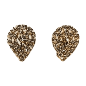 Jin na la Teardrop Crystal Stud Earrings, Gold-Plated Clip-On Design H1