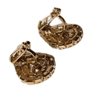 Jin na la Teardrop Crystal Stud Earrings, Gold-Plated Clip-On Design H1