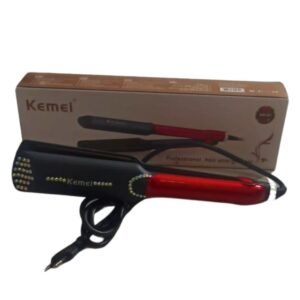 KEMEI Limited Edition Professional Hair Straightener, Black and Red, Multi-Temperature Settings KM-531