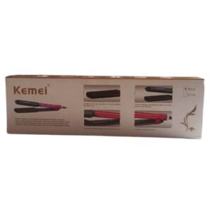 KEMEI Limited Edition Professional Hair Straightener, Black and Red, Multi-Temperature Settings KM-531