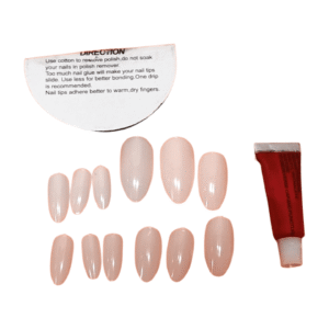 White Artificial Press-On Nails, Fake Nail Art Set 1 pack